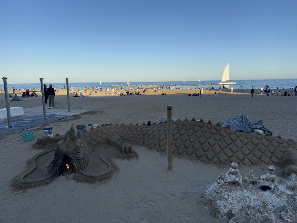 Barceloneta sahil şeridi